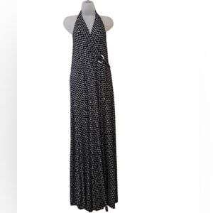 White House Black Market Women's Dress Size 8 Halter Maxi Formal Evening Gown